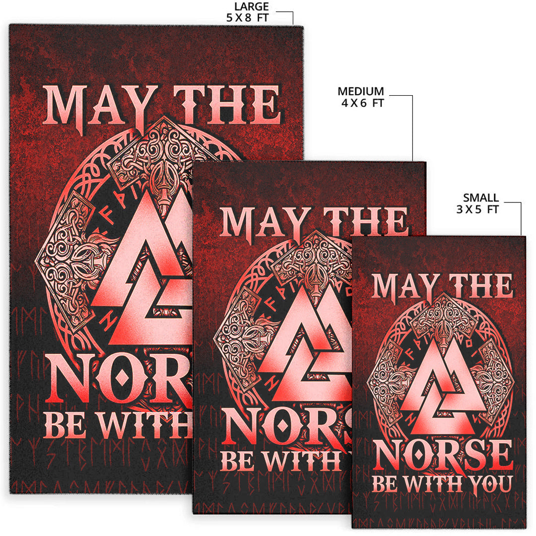 Viking Area Rug May The Norse Be With You Viking Red Version