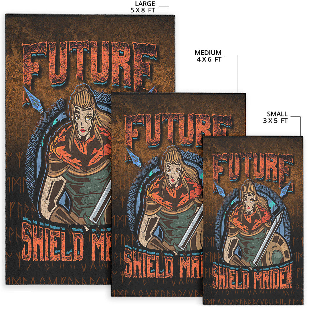 Viking Area Rug Future Shield Maiden Ver02