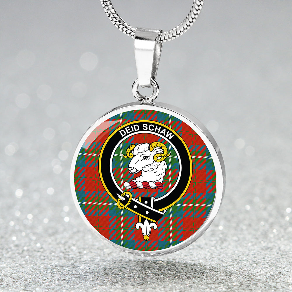 Scottish Tartan Ruthven Ancient Clan Circle Necklace Classic Style