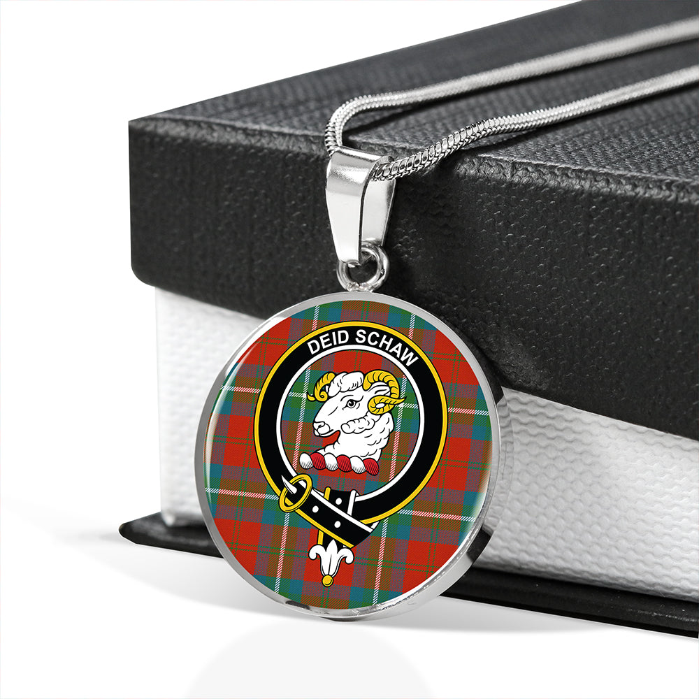 Scottish Tartan Ruthven Ancient Clan Circle Necklace Classic Style