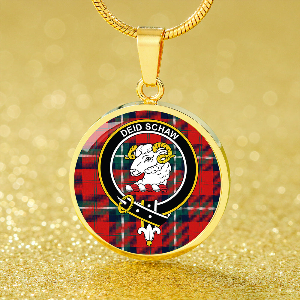 Scottish Tartan Ruthven Modern Clan Circle Necklace Classic Style