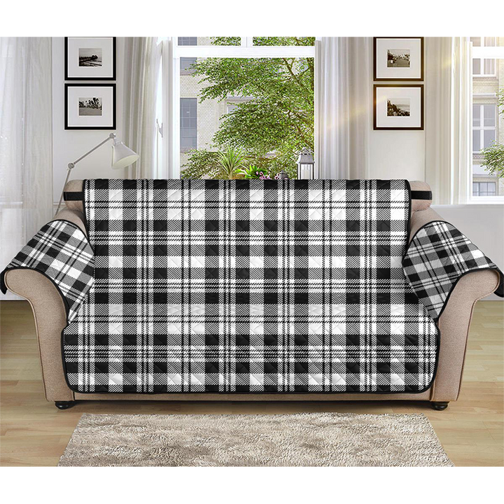 Scott Black & White Modern Tartan Classic Sofa Protector