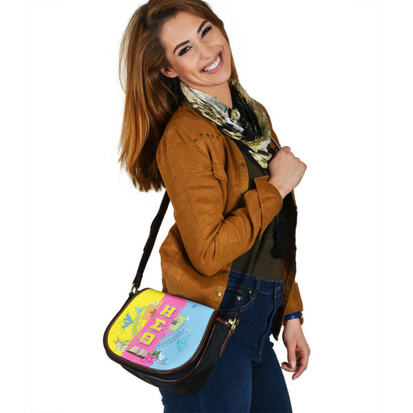Sorority Saddle Bag - Eta Sigma Theta Saddle Bag Crest Style