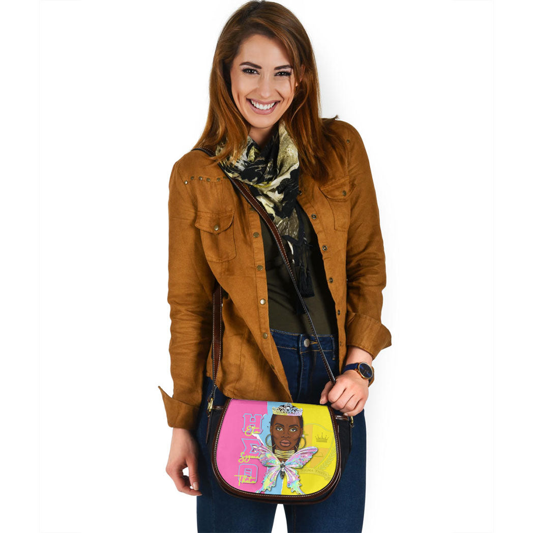 Sorority Saddle Bag - Eta Sigma Theta Saddle Bag Queen Style