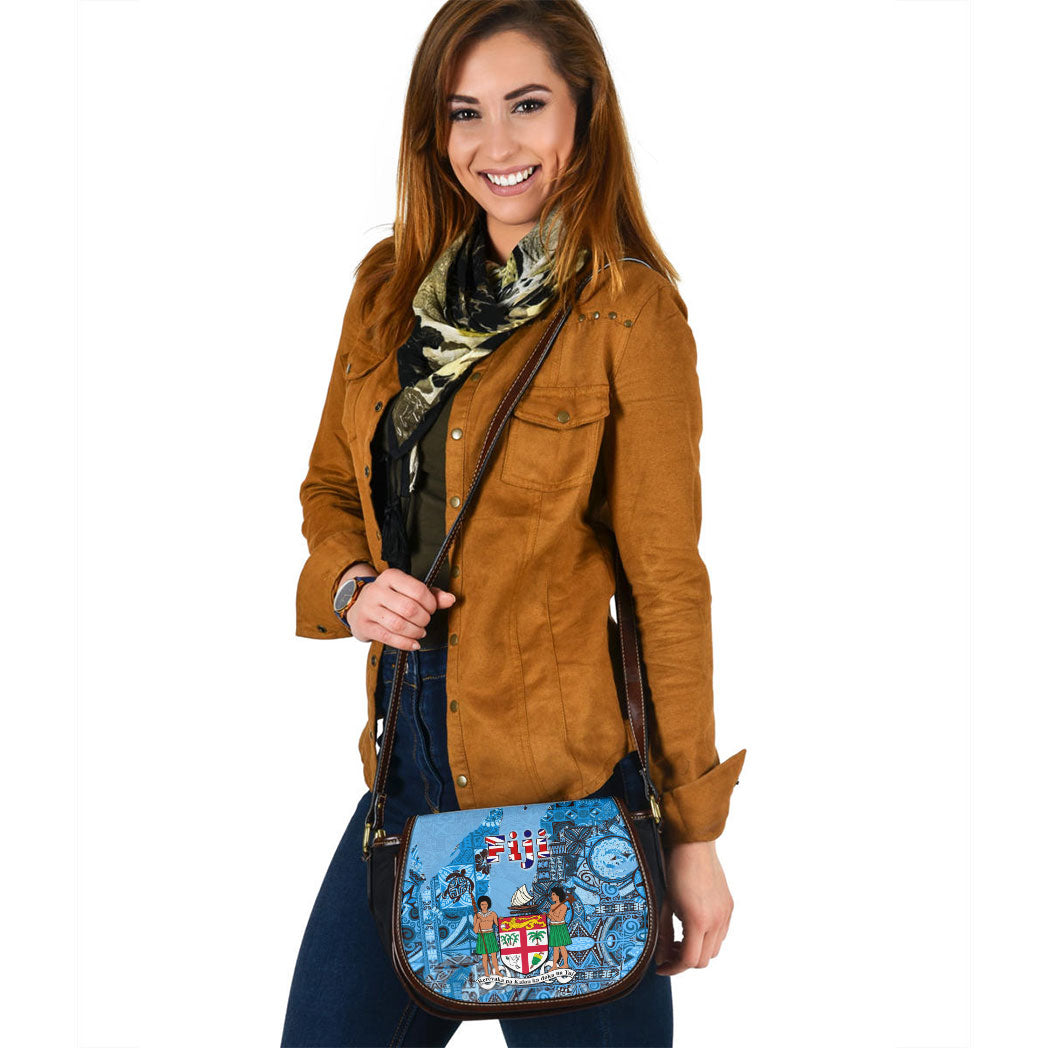 Fiji Flag & Coat Of Arms Saddle Bag