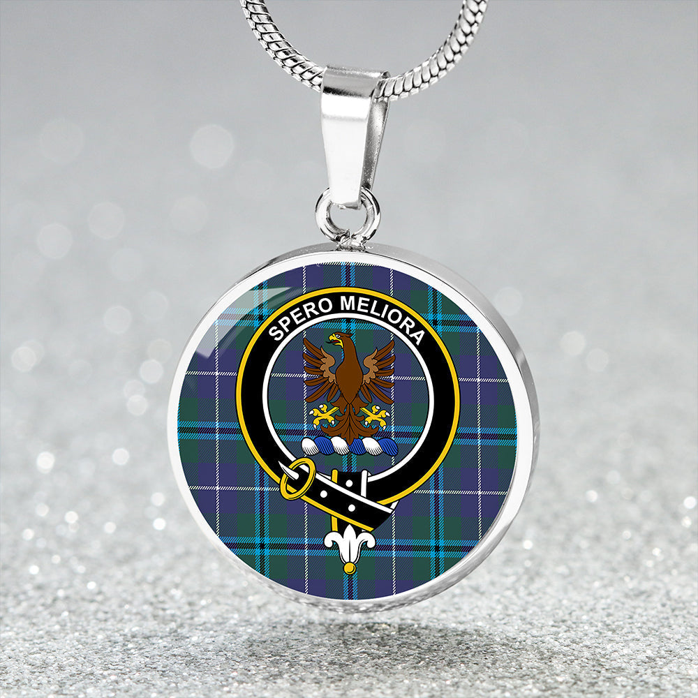 Scottish Tartan Sandilands Clan Circle Necklace Classic Style