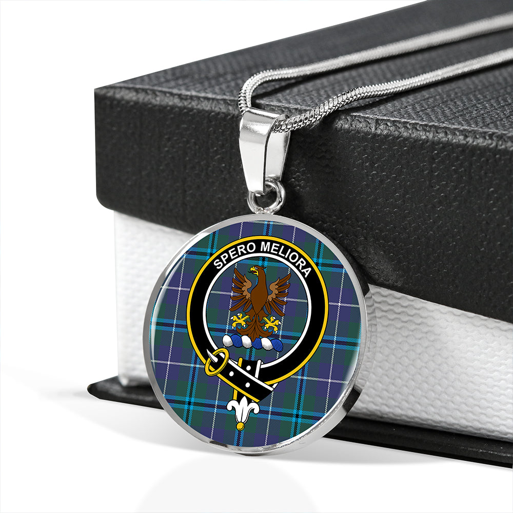 Scottish Tartan Sandilands Clan Circle Necklace Classic Style