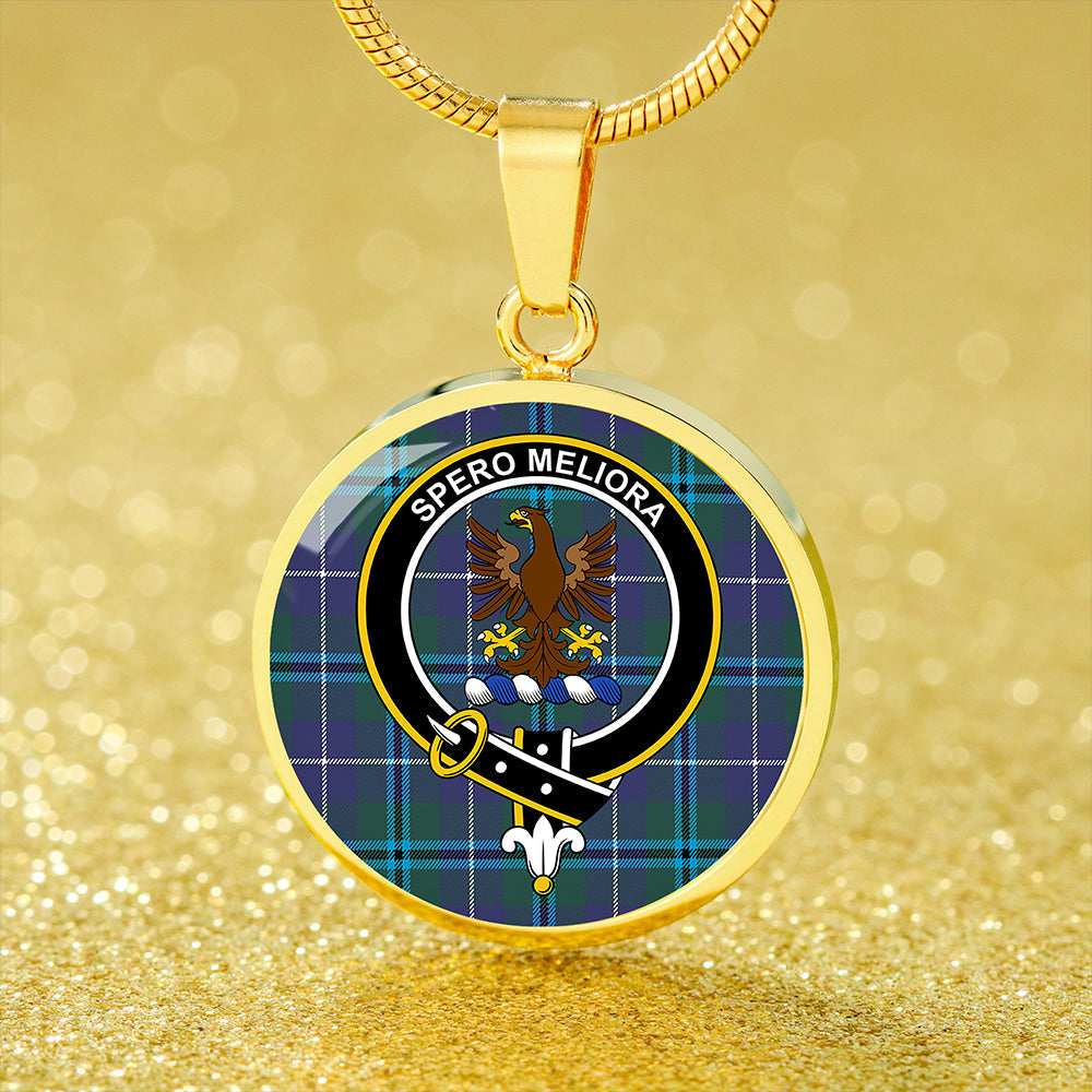 Scottish Tartan Sandilands Clan Circle Necklace Classic Style