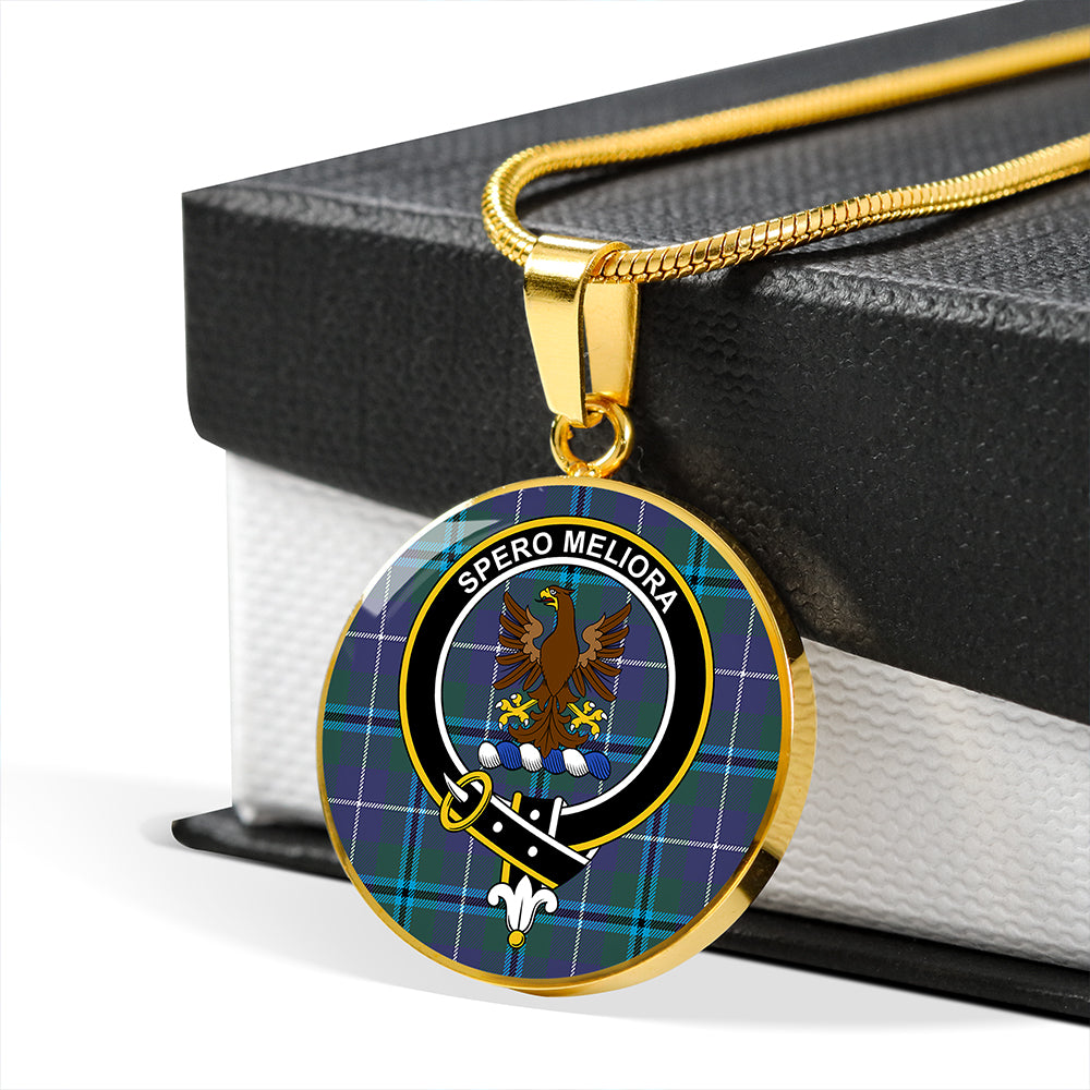 Scottish Tartan Sandilands Clan Circle Necklace Classic Style