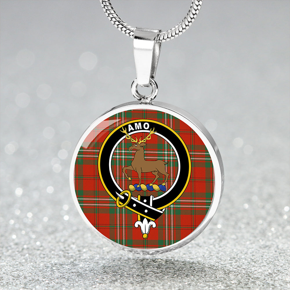 Scottish Tartan Scott Ancient Clan Circle Necklace Classic Style