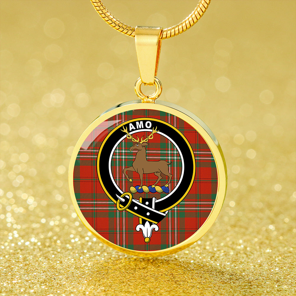 Scottish Tartan Scott Ancient Clan Circle Necklace Classic Style