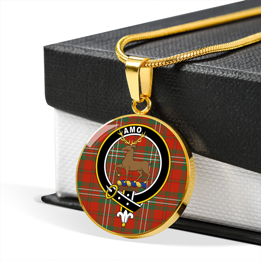 Scottish Tartan Scott Ancient Clan Circle Necklace Classic Style