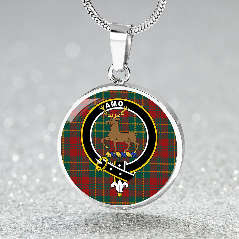 Scottish Tartan Scott Autumn Modern Clan Circle Necklace Classic Style