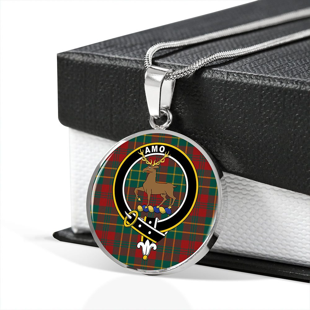 Scottish Tartan Scott Autumn Modern Clan Circle Necklace Classic Style