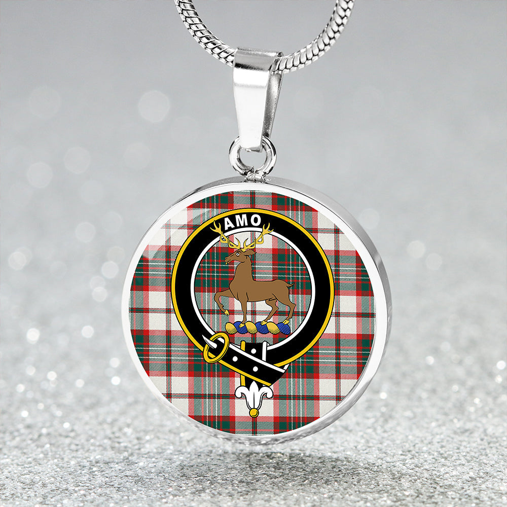 Scottish Tartan Scott Dress Modern Clan Circle Necklace Classic Style
