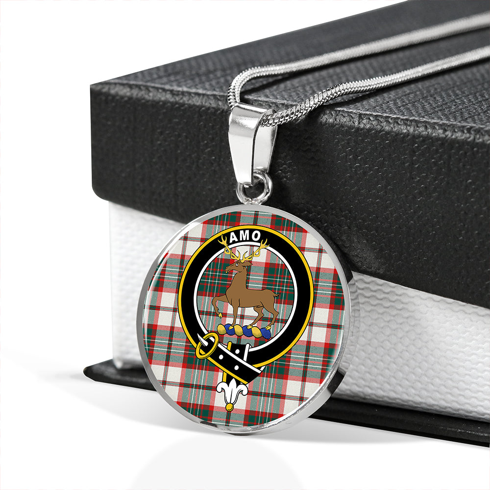 Scottish Tartan Scott Dress Modern Clan Circle Necklace Classic Style