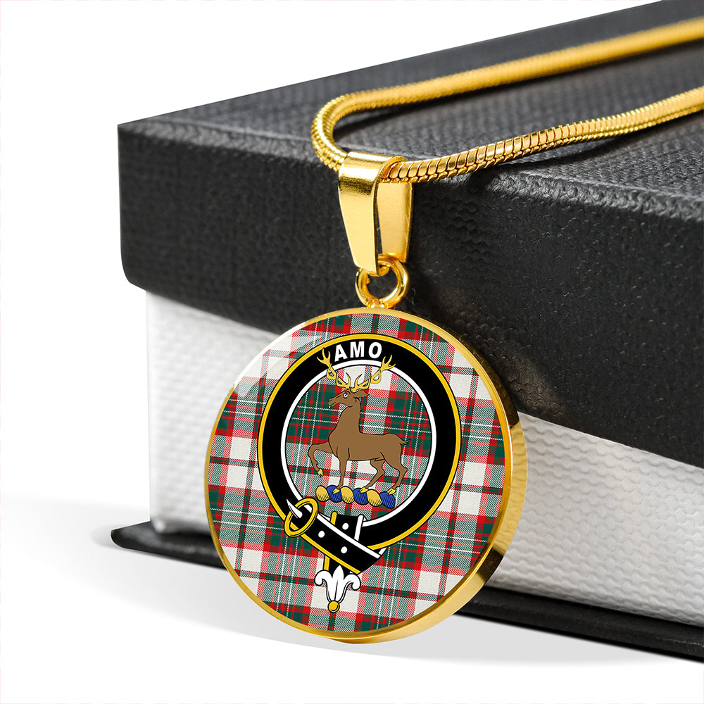 Scottish Tartan Scott Dress Modern Clan Circle Necklace Classic Style