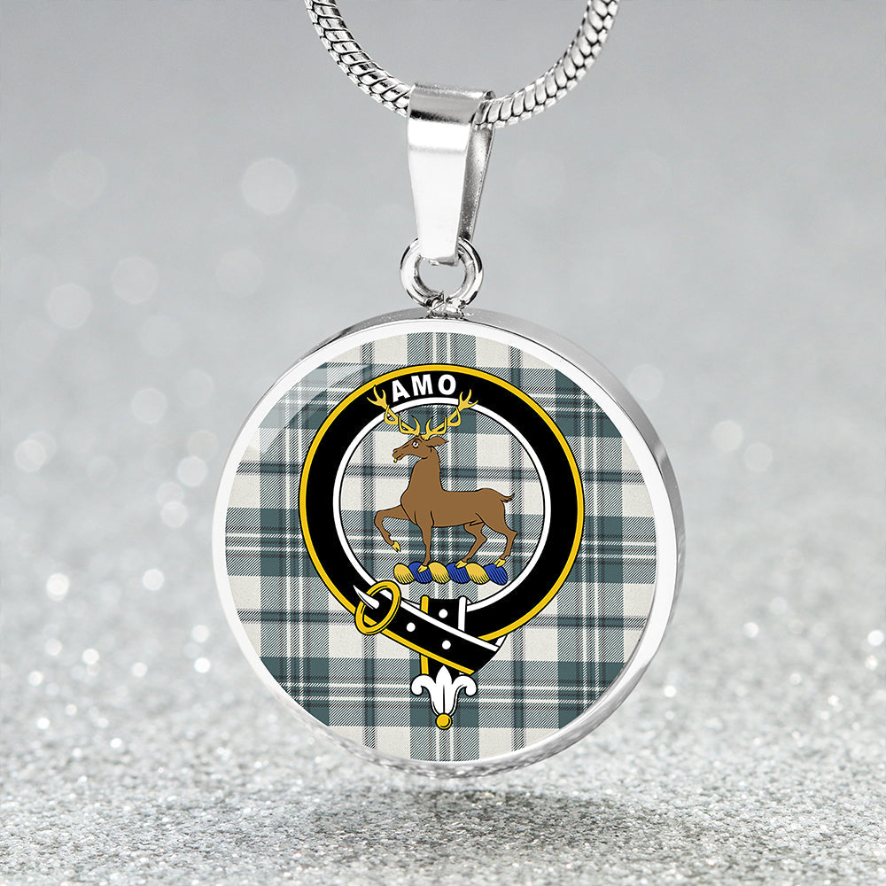 Scottish Tartan Scott Dress Turquoise Weathered Clan Circle Necklace Classic Style