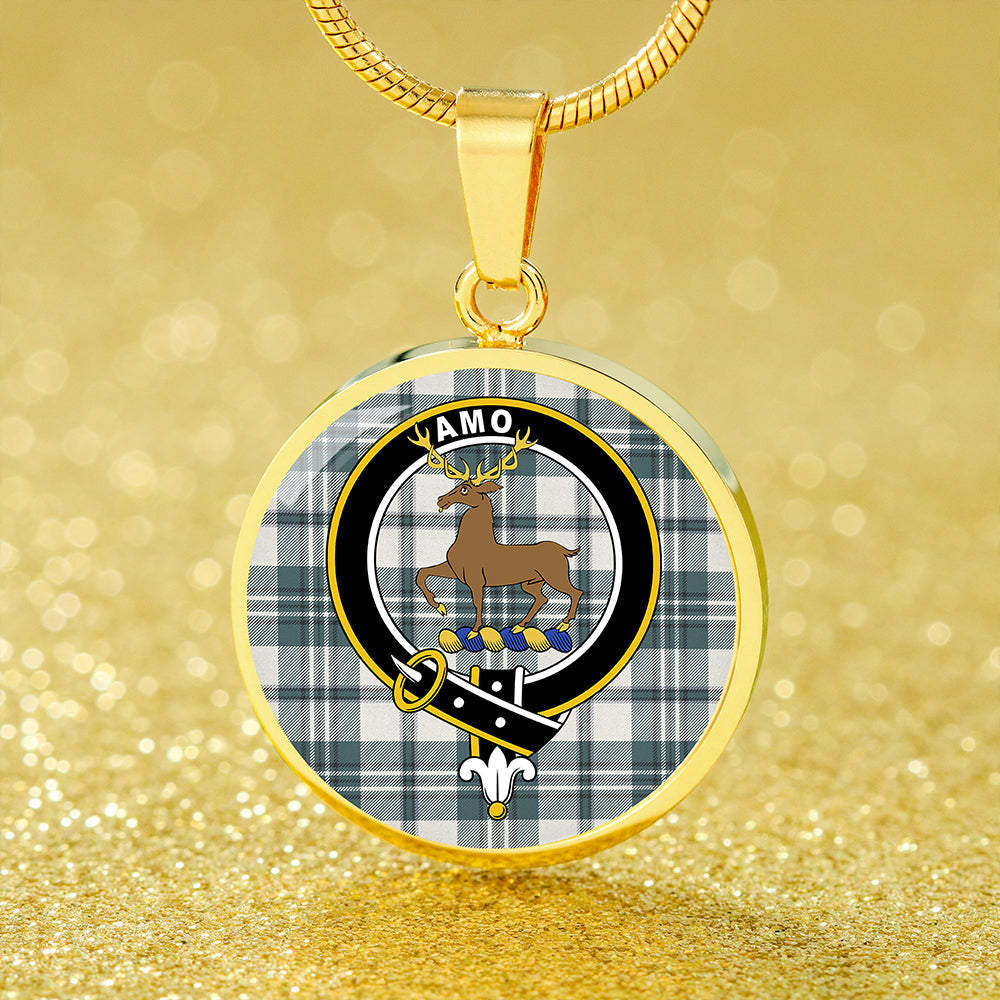Scottish Tartan Scott Dress Turquoise Weathered Clan Circle Necklace Classic Style