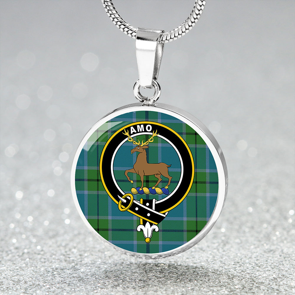 Scottish Tartan Scott Green (Sir Walter) Ancient Clan Circle Necklace Classic Style