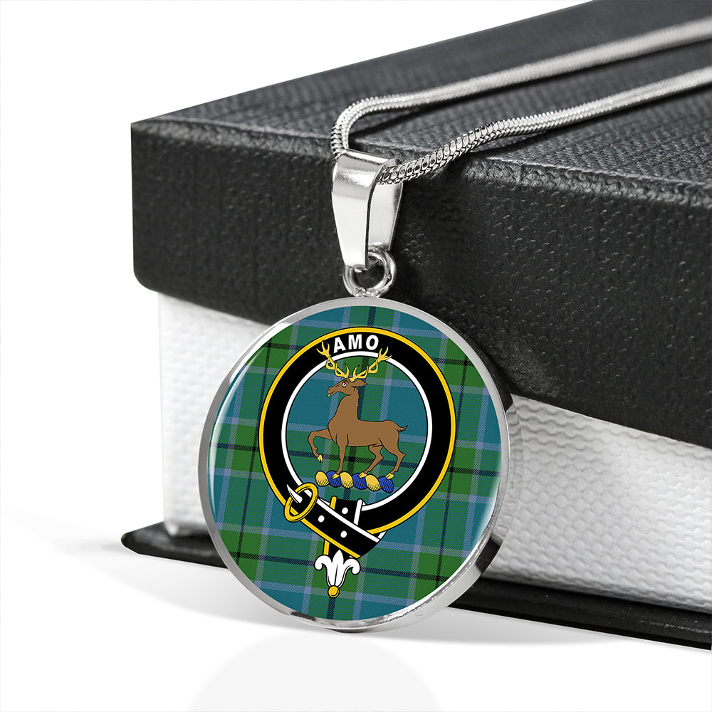 Scottish Tartan Scott Green (Sir Walter) Ancient Clan Circle Necklace Classic Style