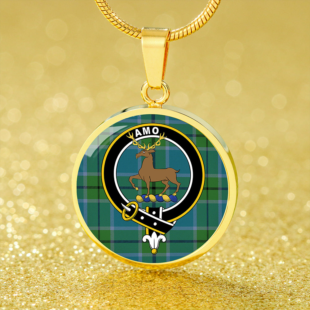 Scottish Tartan Scott Green (Sir Walter) Ancient Clan Circle Necklace Classic Style