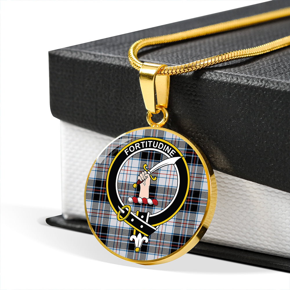 Scottish Tartan Scott MacRae Ancient Clan Circle Necklace Classic Style