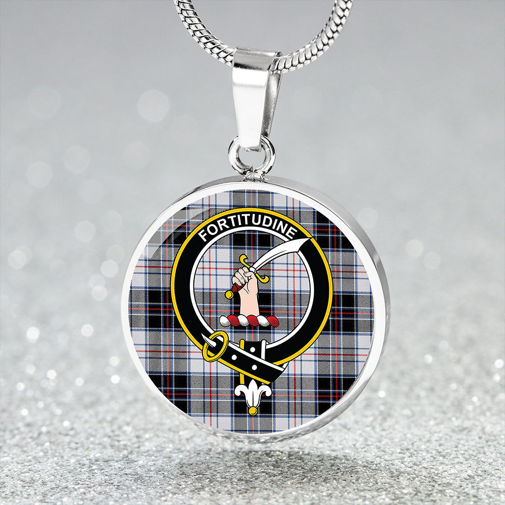 Scottish Tartan Scott MacRae Modern Clan Circle Necklace Classic Style