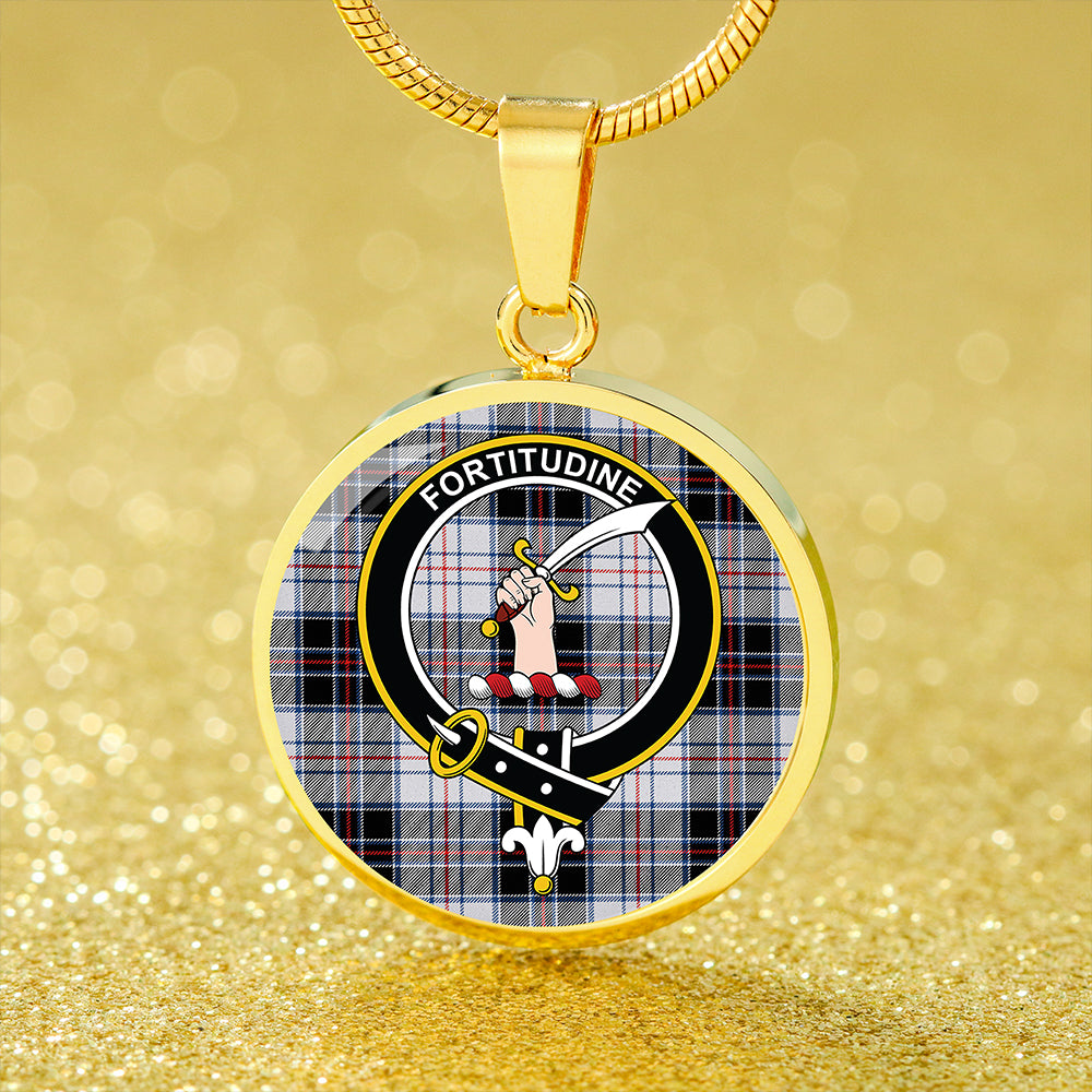 Scottish Tartan Scott MacRae Modern Clan Circle Necklace Classic Style