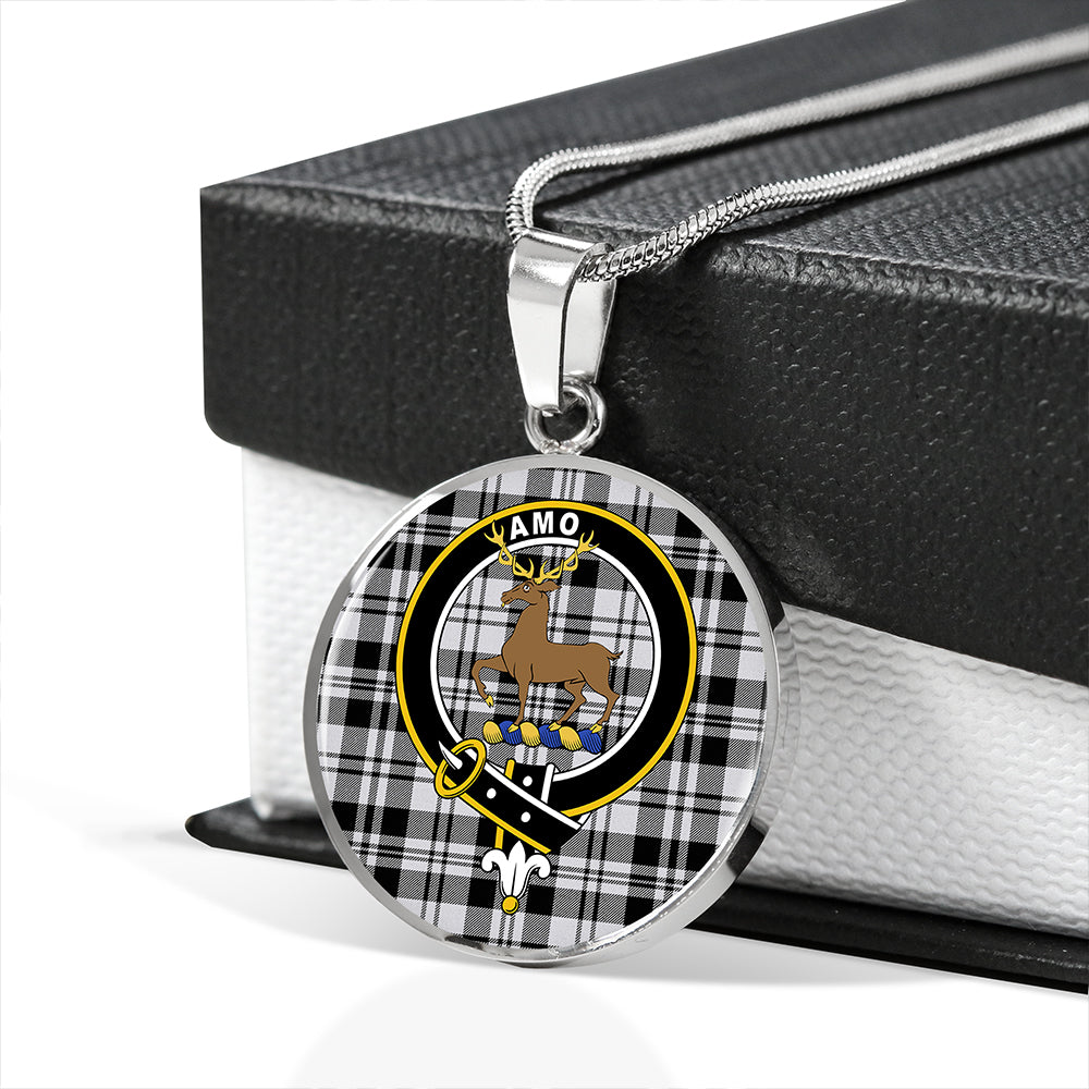 Scottish Tartan Scott (Sir Walter) Abbreviated Modern Clan Circle Necklace Classic Style