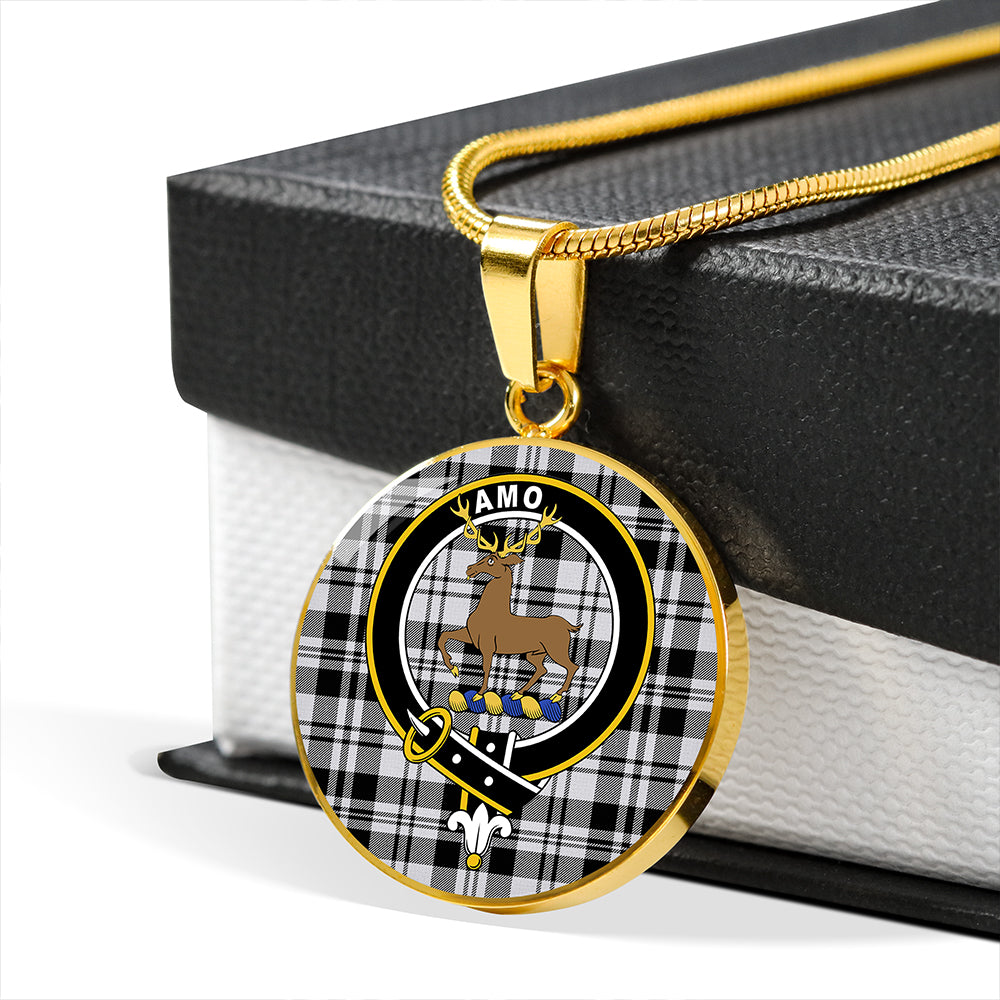 Scottish Tartan Scott (Sir Walter) Abbreviated Modern Clan Circle Necklace Classic Style