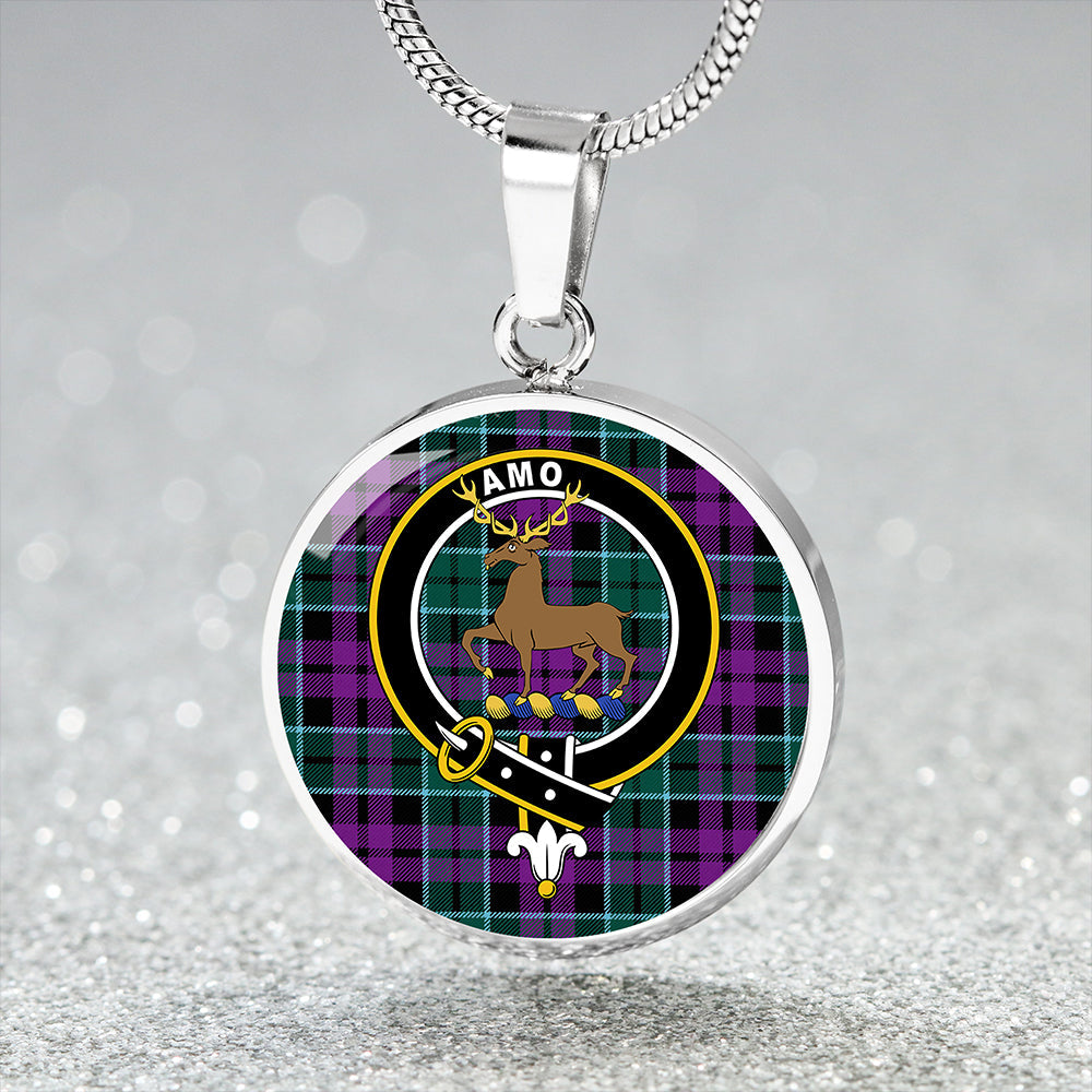 Scottish Tartan Scott (Sir Walter) Modern Clan Circle Necklace Classic Style