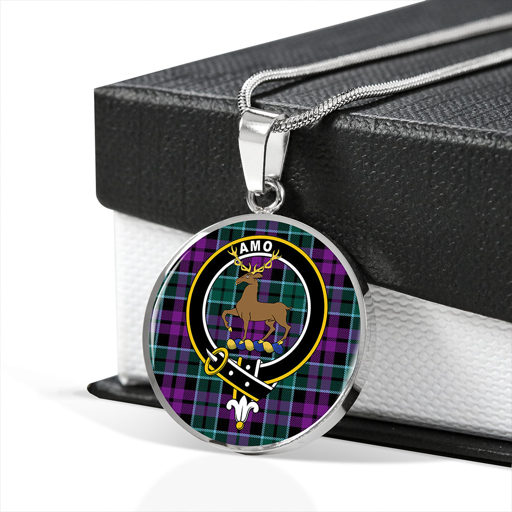 Scottish Tartan Scott (Sir Walter) Modern Clan Circle Necklace Classic Style