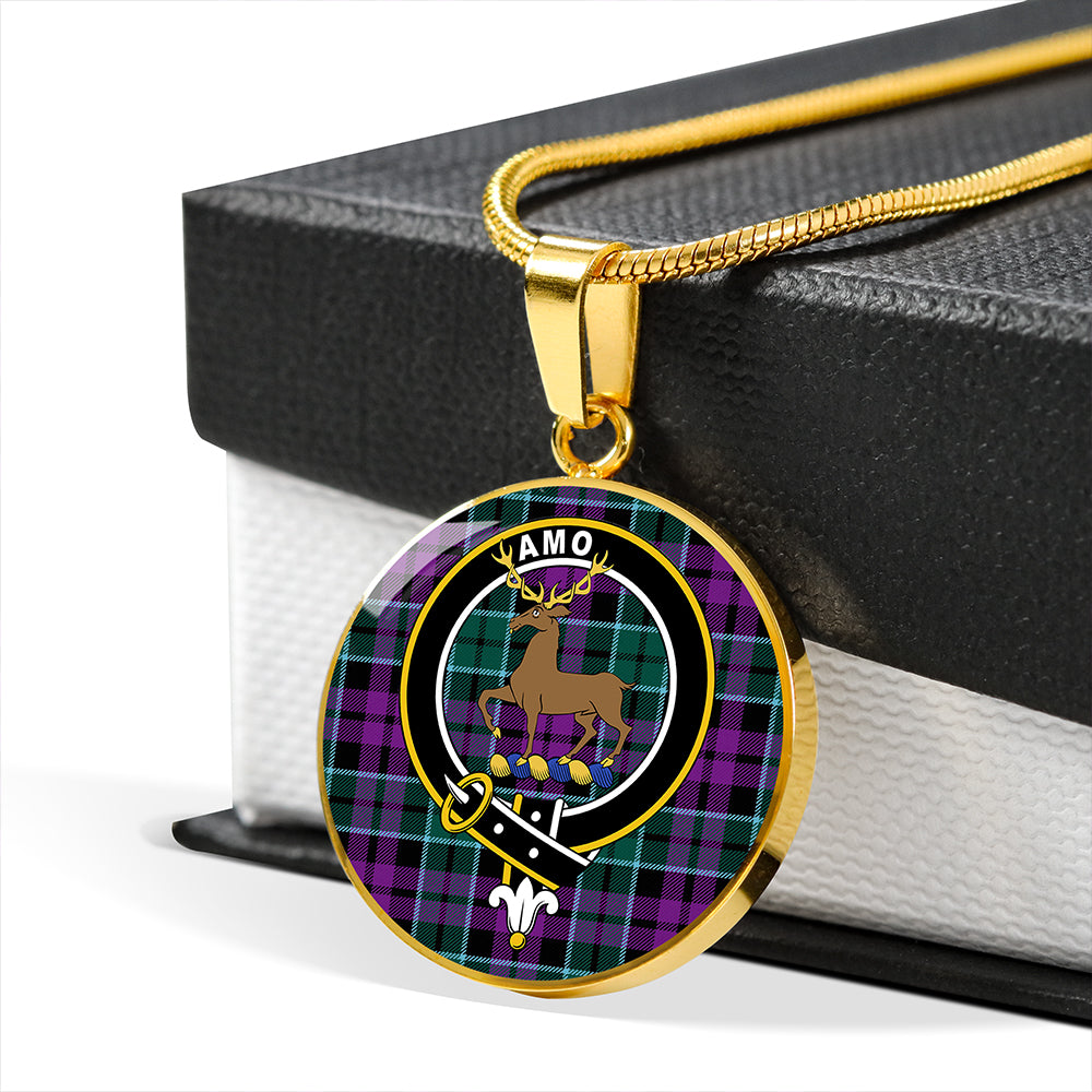 Scottish Tartan Scott (Sir Walter) Modern Clan Circle Necklace Classic Style