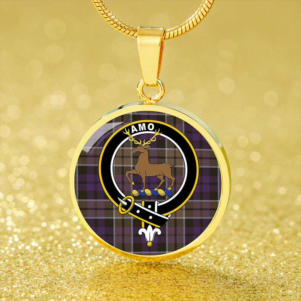 Scottish Tartan Scott (Sir Walter) Weathered Clan Circle Necklace Classic Style
