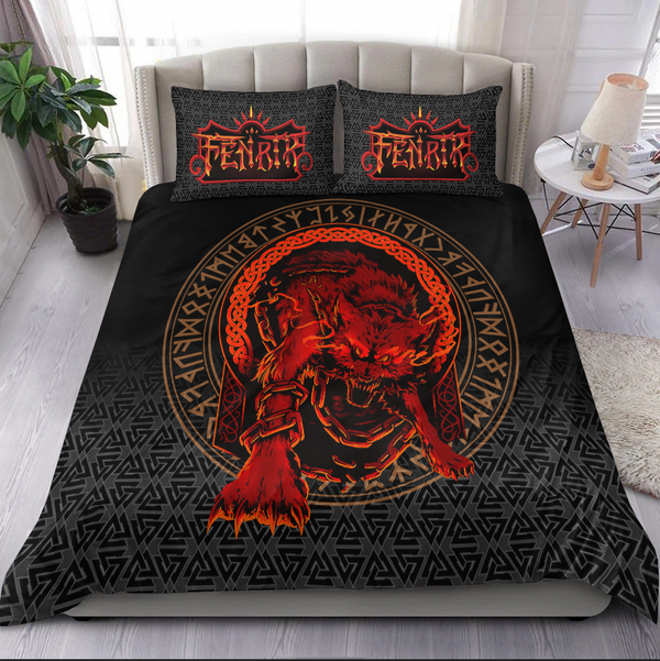 Viking Bedding Set Fenrir Norse 3D Ver02