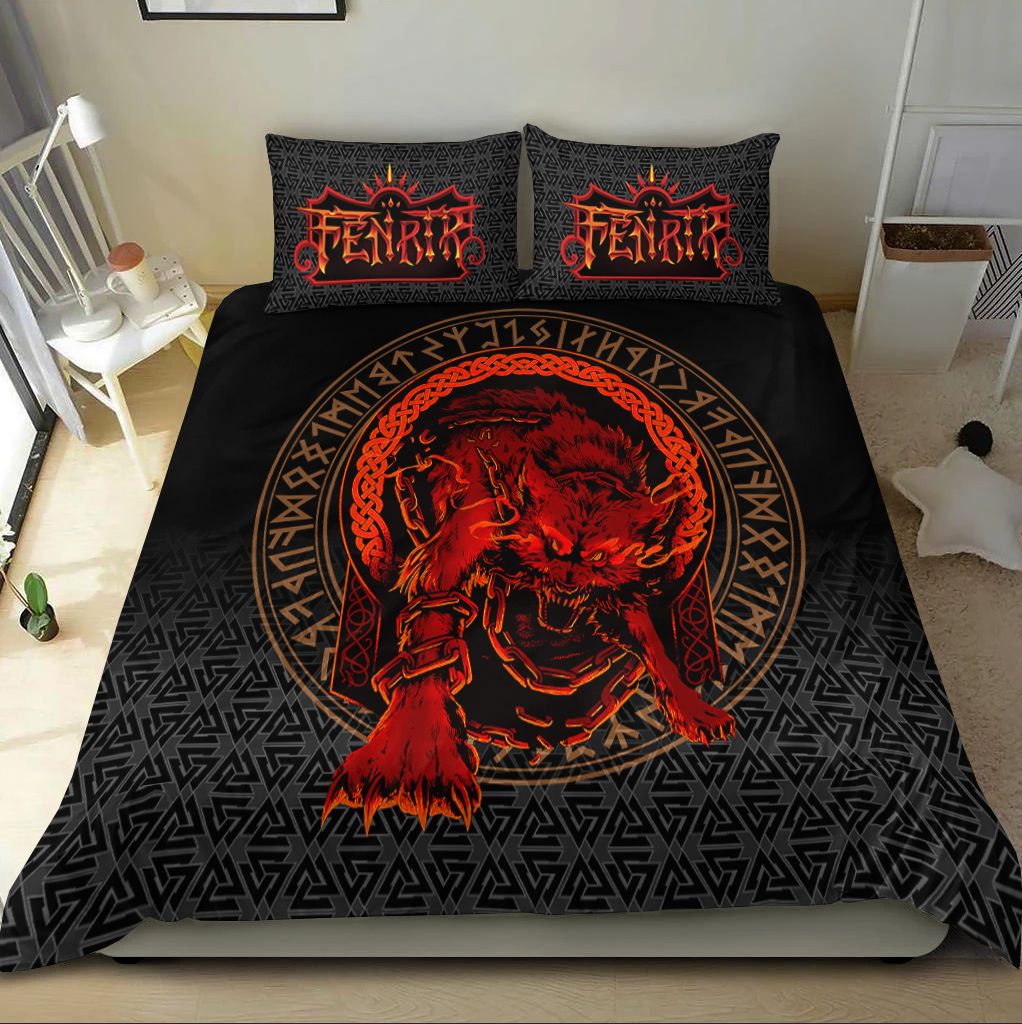 Viking Bedding Set Fenrir Norse 3D Ver02