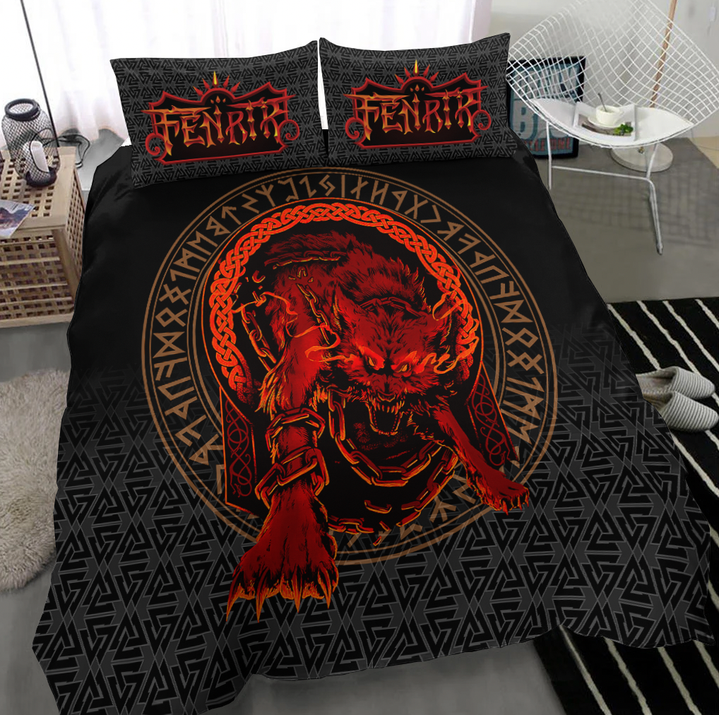 Viking Bedding Set Fenrir Norse 3D Ver02