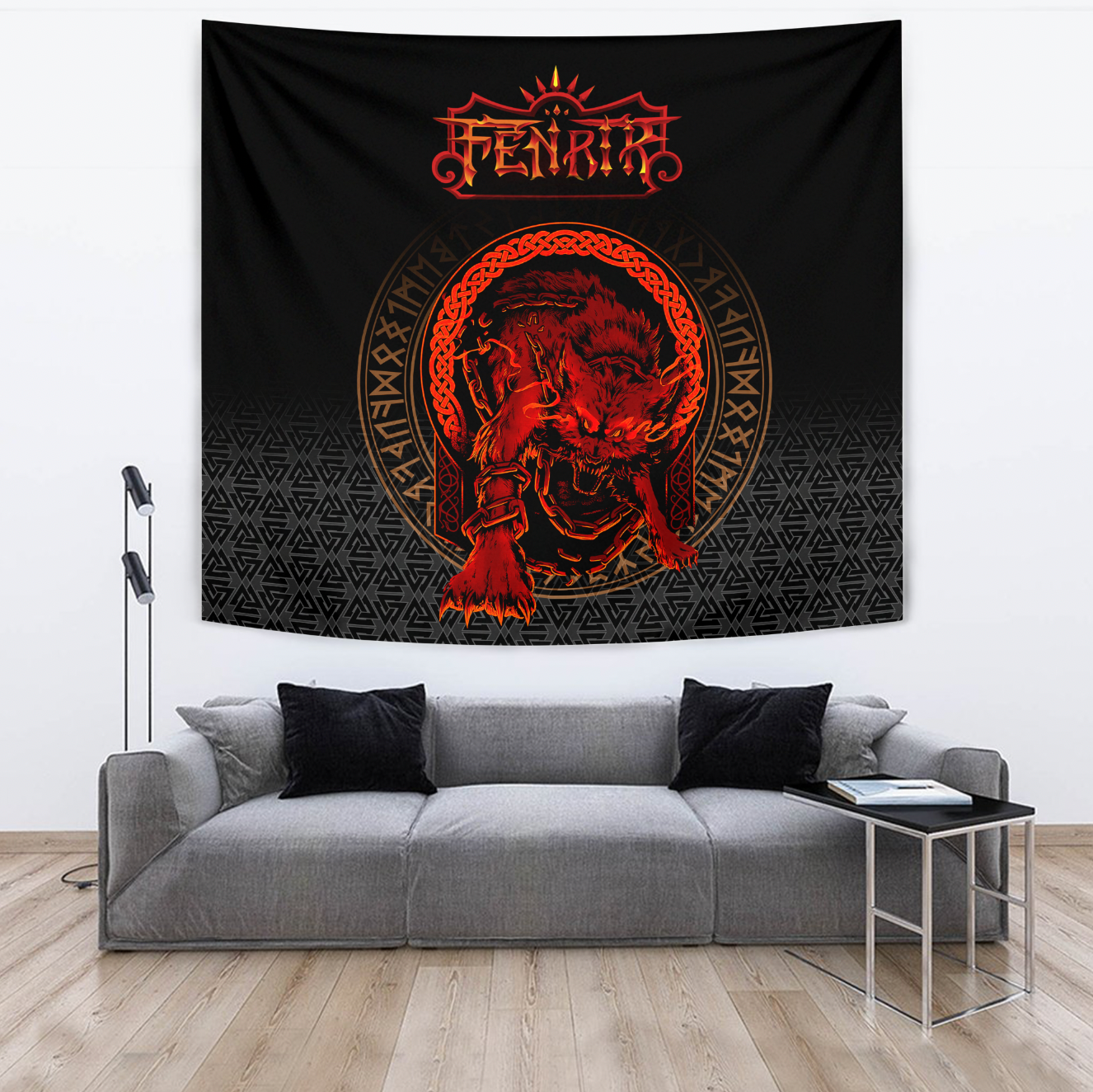 Viking Tapestry Fenrir Norse 3D