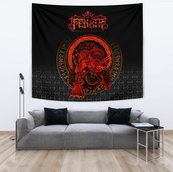 Viking Tapestry Fenrir Norse 3D
