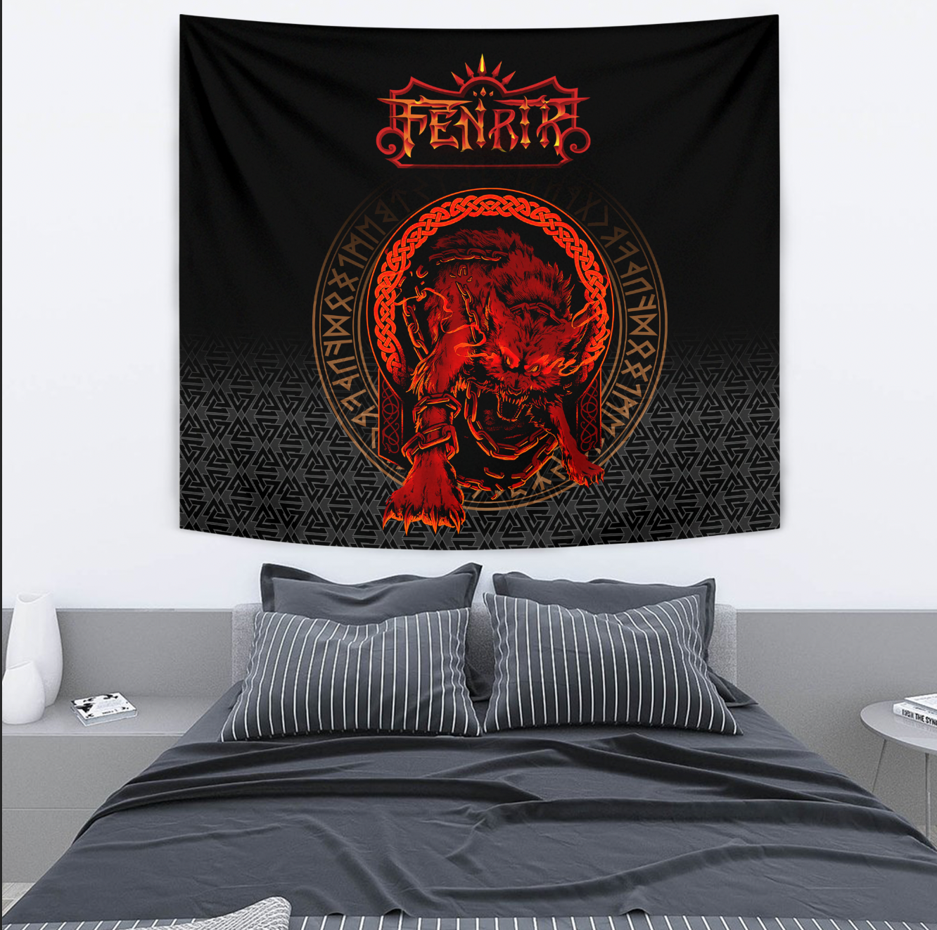 Viking Tapestry Fenrir Norse 3D