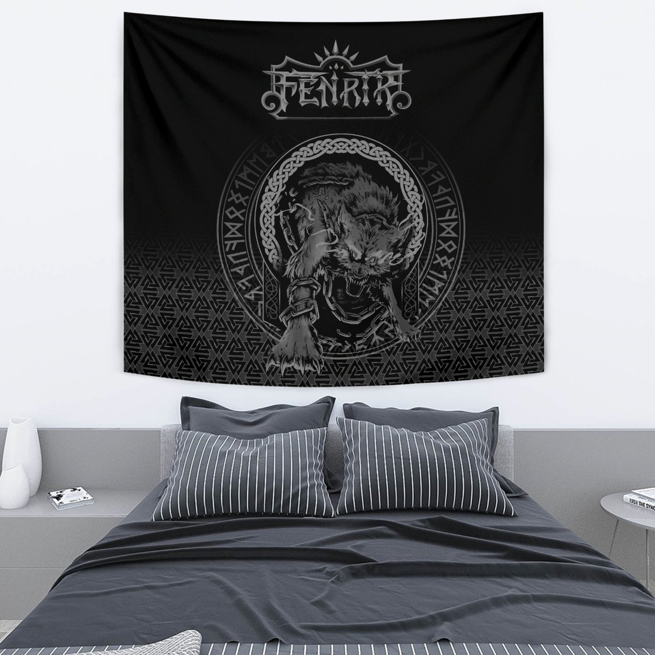 Viking Tapestry Fenrir Norse 3D Tattoo