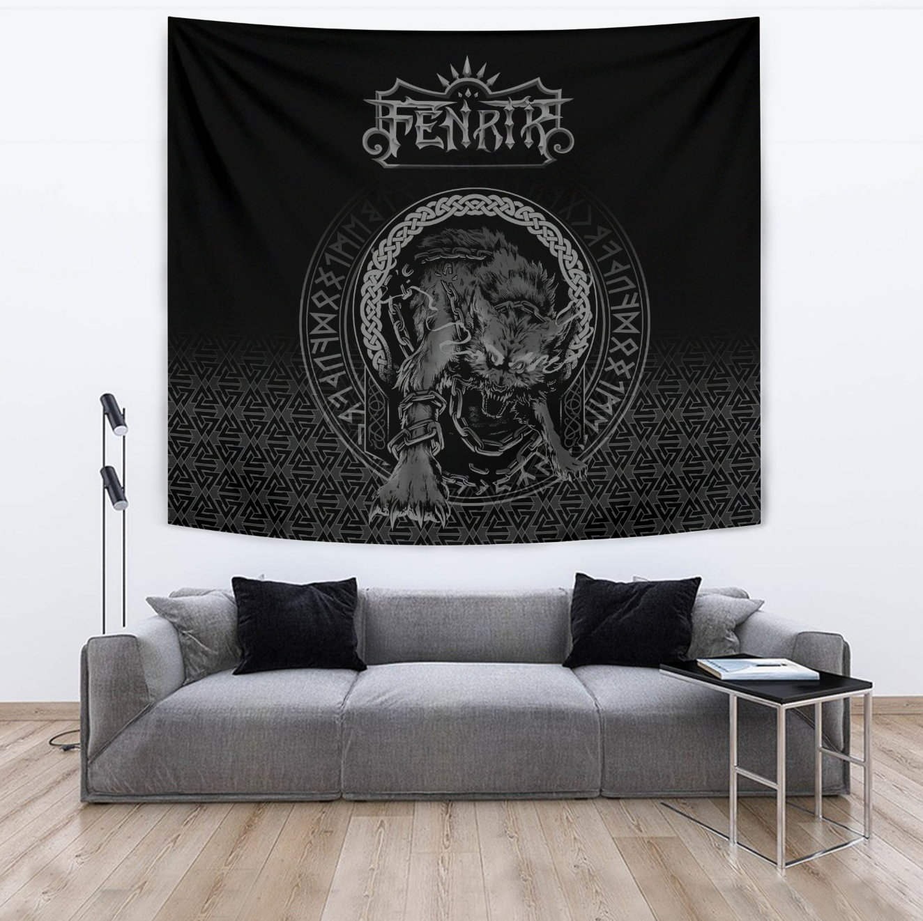 Viking Tapestry Fenrir Norse 3D Tattoo