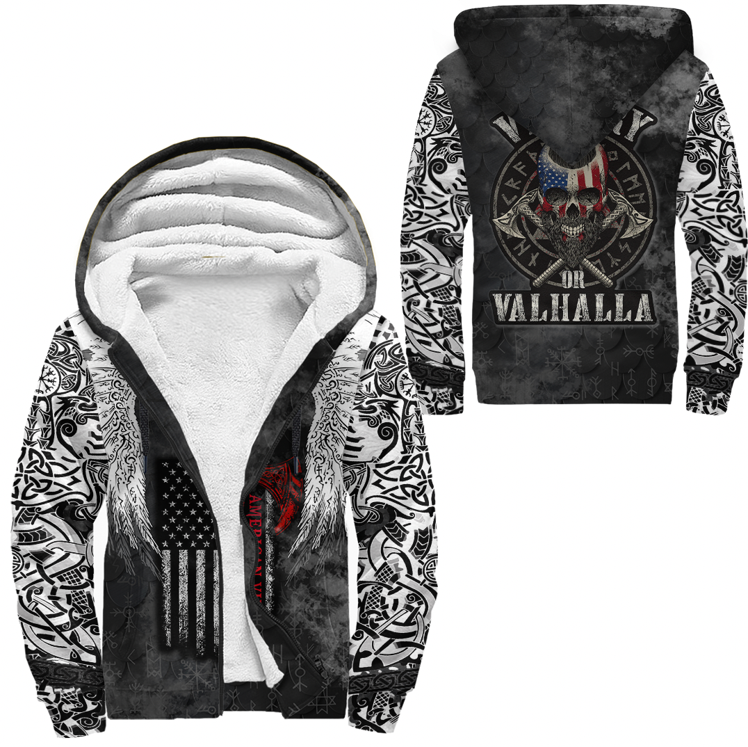 Viking Sherpa Hoodie  Mystical Raven American