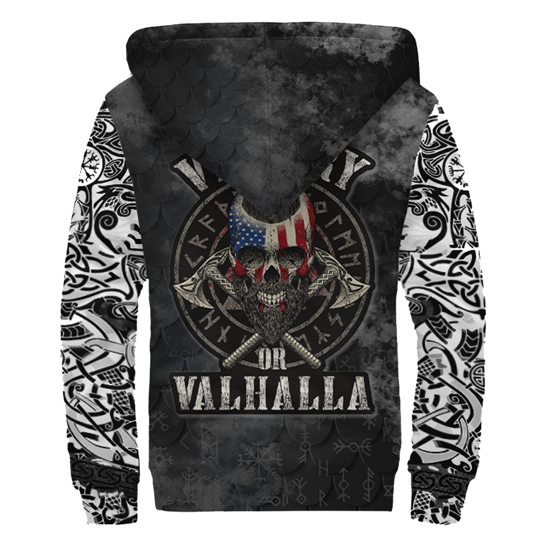 Viking Sherpa Hoodie  Mystical Raven American
