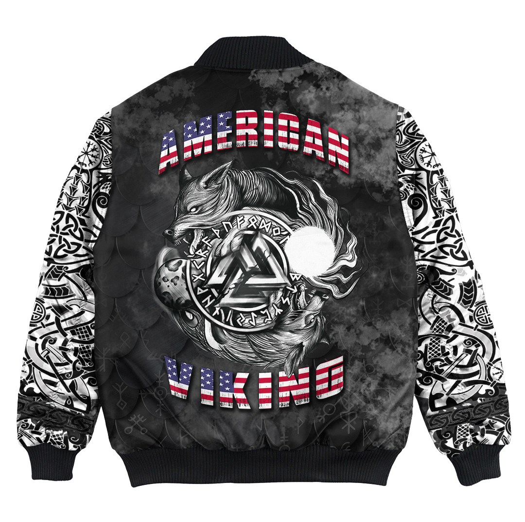 Viking Bomber Jacket Hati & Skoll Norse American Style