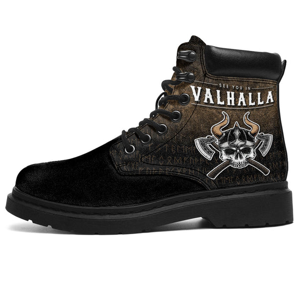 Viking All Season Boots See You In Valhalla Viking Nordic