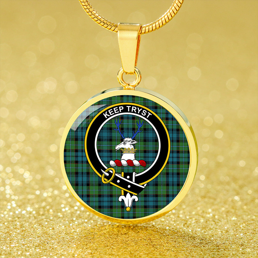 Scottish Tartan Sempill (Semple) Ancient Clan Circle Necklace Classic Style