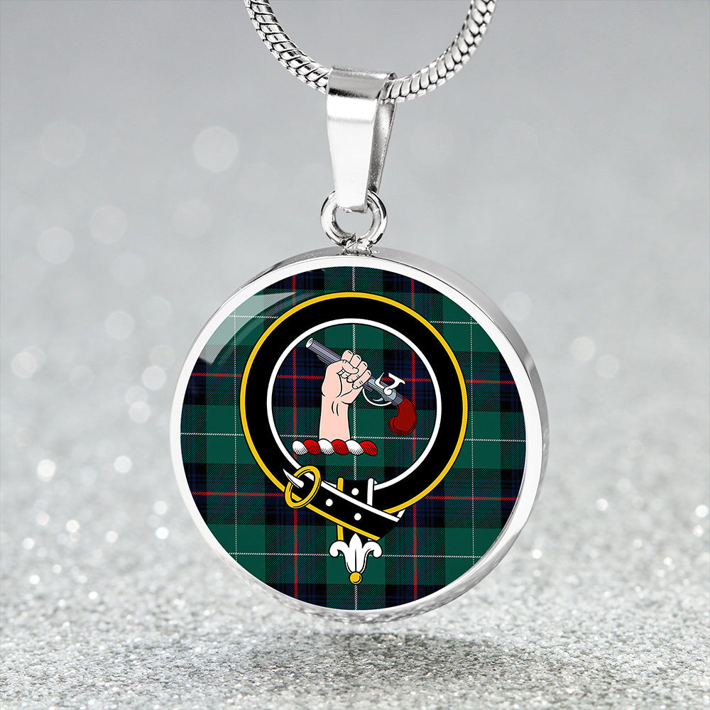 Scottish Tartan Semple Modern Clan Circle Necklace Classic Style