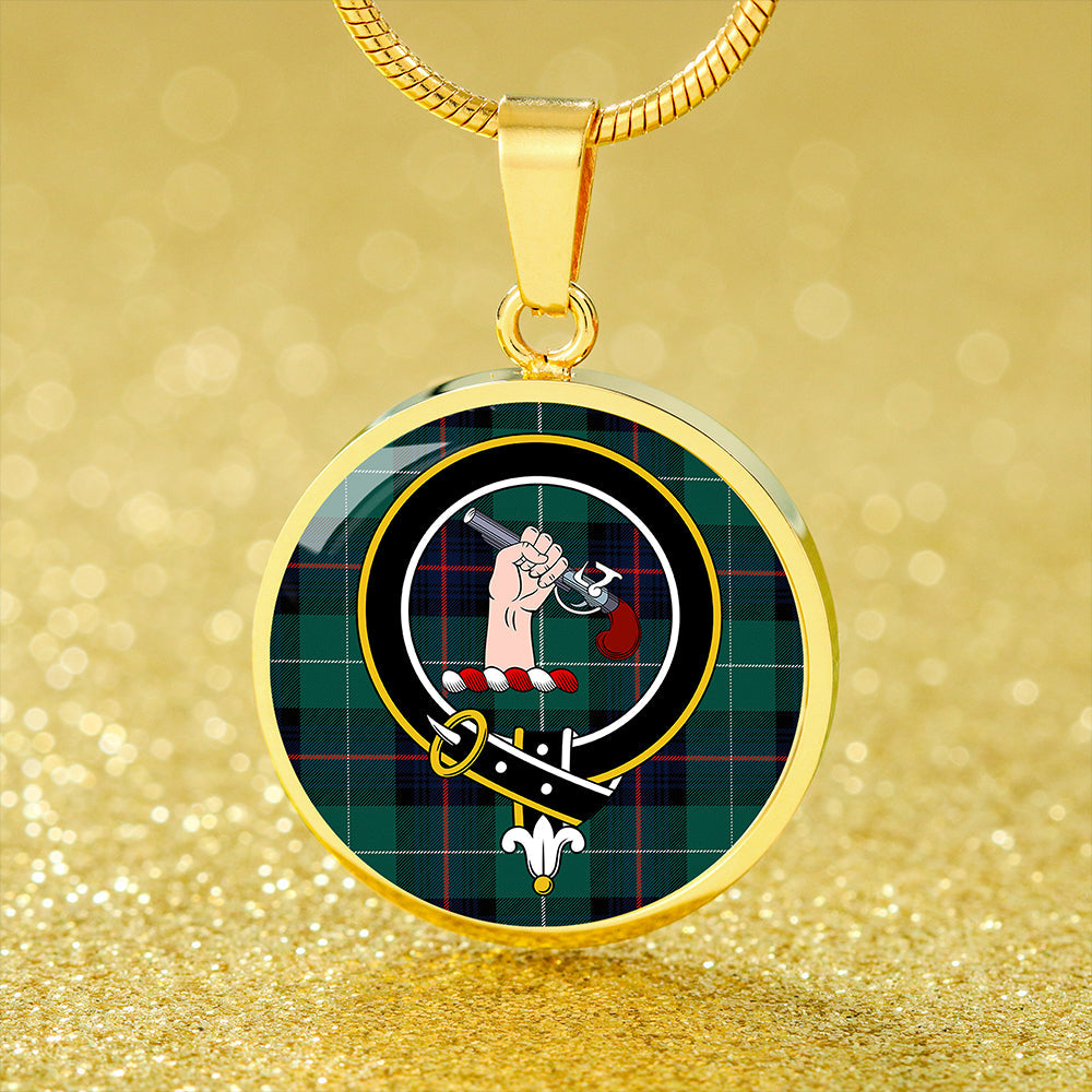 Scottish Tartan Semple Modern Clan Circle Necklace Classic Style